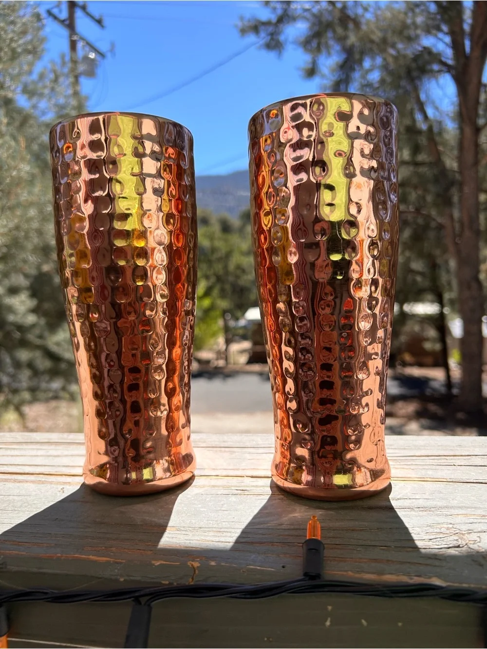 Vintage Pier 1 imports, Pilsner made in India copper stainless steel